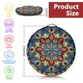 thumbnail image 5 of Round Meditation Cushion, 22" Dutch Velvet Floor Pillow with PP Cotton Filling for Yoga, Zen, Reading, and Floor Seating, Boho Print, 5 of 5