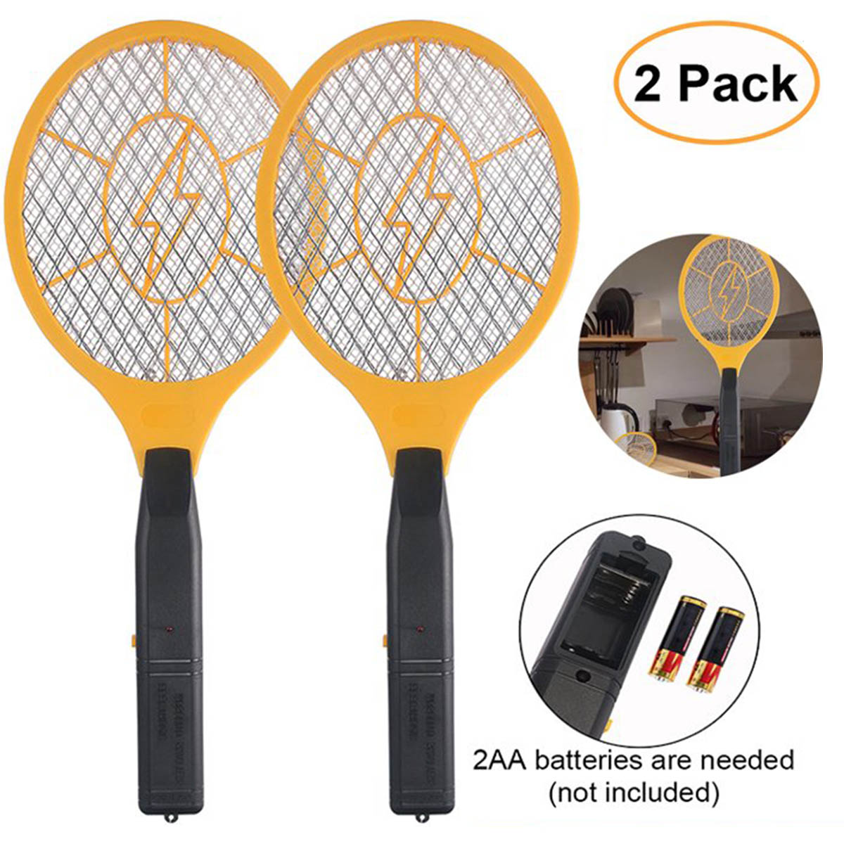 Gamexcel 2-Pack Electric Fly Swatter, 3000V Bug Zapper photo 7