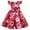 Red a, variant on Spazoro Kids Girls Dresses, Floral Print Short Sleeve Round Neck Fashion Princess Dress for Child Girls Blue Size 4-5 T