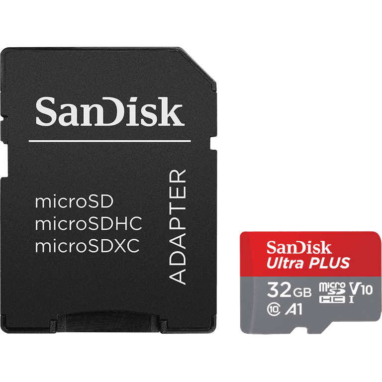 SanDisk Ultra® Plus MicroSDHC™ UHS-I Card, 32GB with Adapter