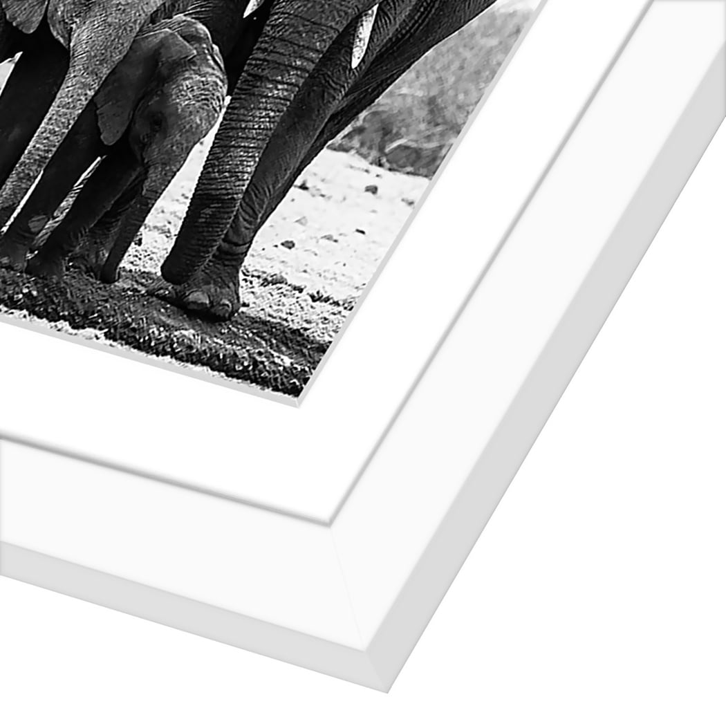 11 x 11 Black Picture Frame - Displays Photos 8 x 8 with Mat
