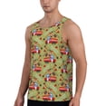 thumbnail image 2 of Fotbe Cartoon Fire Truck Pattern Men's Quick Dry Workout Tank Top Gym Muscle Tee Fitness Bodybuilding Sleeveless T Shirt Breathable Workout Shirt-X-Large, 2 of 9