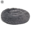 thumbnail image 3 of Luxtrada Original Cat and Dog Bed Luxury Shag Fur Donut Cuddler Round Donut Dog Beds Indoor Pillow Cuddler for Medium Small Dogs (XL,Dark Grey), 3 of 6