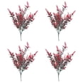 thumbnail image 1 of Yuarrent Planta falsa de 4 piezas, duradera y versátil para espacios interiores y exteriores Decoración Gran rojo, 1 of 6