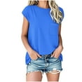 thumbnail image 5 of BLTIBY Girls Tank Top Summer Sleeveless Vest T Shirt for Teen Toddler Infant Round Neck Solid Color Casual Fashion Blouse 2025 Blue 3-4 Years, 5 of 8
