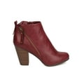 thumbnail image 2 of New Women Breckelles Gail-28 Leatherette Zippered Chunky Heel Bootie, 2 of 5
