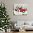 thumbnail image 2 of Winter Wonderland Snowman Cardinal Snowy Red Truck Transportation Painting Gallery-Wrapped Canvas Print Wall Art, 2 of 7
