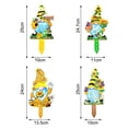 thumbnail image 4 of Farfi-adorno acrílico interesante y atractivo, estatua de flores de abeja enana, hermosa decoración de valla para jardín, 4 of 5