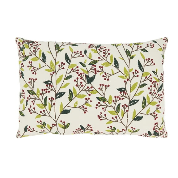 Crimson Harvest Red Berry Throw Pillow Cover