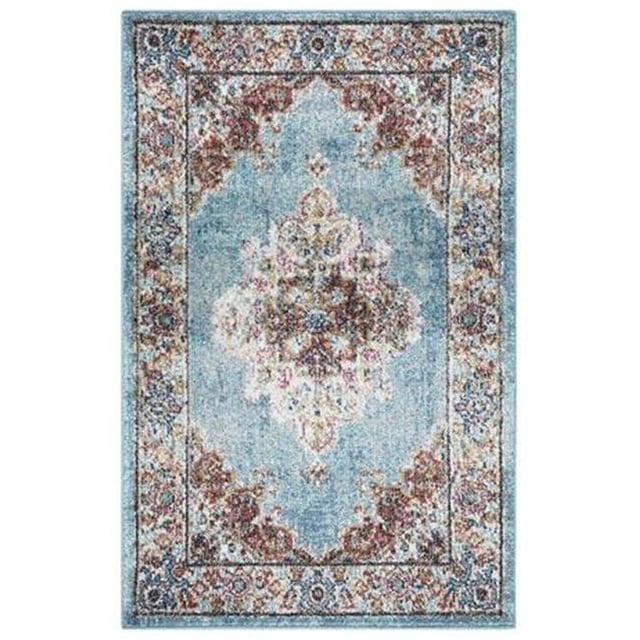 Concord Global Trading 72865 5.3 x 7.3 ft. Vintage Elegance Medallion Rectangle Area Rug, Blue