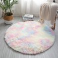 thumbnail image 3 of CAROOTU Simple Tapis Rond Doux Confortable Tapis Antidérapant Absorbant pour Couvertures, 3 of 7