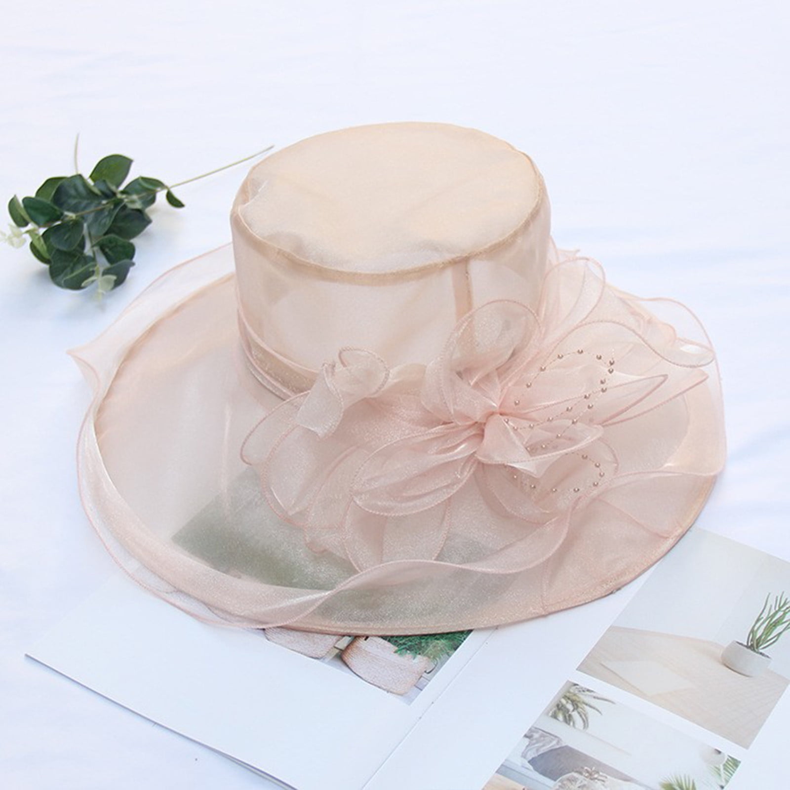 5535 2025 Bucket Hat Girls, Organza Fascinator for Tea Party Bridal Church High-Tea-Hats-Women-Audhol-  main image 2