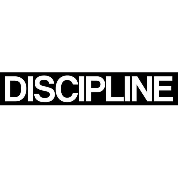 QTH Discipline | Motivational Large Gym Wall Decal Quote for Home Gym Workout Motivational Wall Art Decor Vinyl Removable Sticker