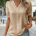 thumbnail image 1 of Blouse Décontractée à Manches Bouffantes Style Élégant Chemise Grande Taille pour Femmes Tenue de Vacances, 1 of 7