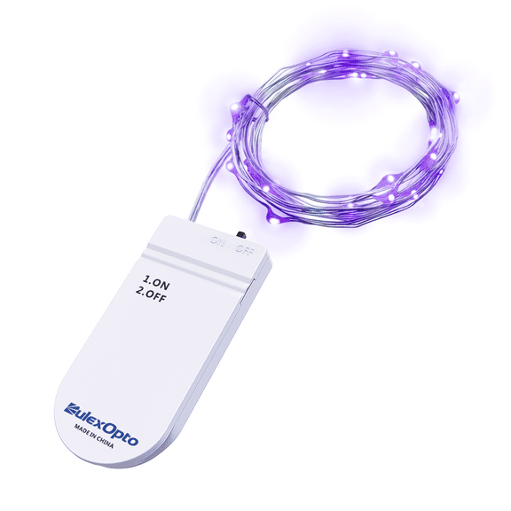 dulexopto 12 Pack Purple Fairy String Lights,7.2ft 20 Micro LED Starry String Lights,Battery Powered Mini String Lights for Christmas Decoration Costume Wedding Party Halloween Easter Gift