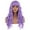Lavender Purple, variant on RightOn White Wig Long Curly Wigs with Bangs Synthetic White Wigs for Halloween Christmas with Hairnet