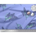 thumbnail image 2 of Soimoi polyester Crepe Fabric Lavender Flower Printed Fabric 1 Yard 52 Inch Wide, 2 of 3