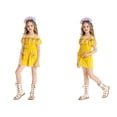 thumbnail image 4 of Girls Summer Dress Toddler Ruffle Sleeve Dresses Kids Swing Casual Beach Boho Sundress with Pockets For 18 Months 1T 2T 3T 4T 5T 6T 7T Gibobby,7-8 Years,Yellow, 4 of 9