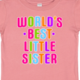 thumbnail image 4 of Inktastic Worlds Best Little Sister Girls Baby T-Shirt, 4 of 5