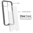 thumbnail image 3 of CoverON Apple iPhone 12 Mini Case (5.4"), Clear Slim fit Lightweight Hard Cover TPU, Black Bumper, 3 of 8