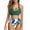 Green, variant on ROSVIGOR Bikini Sets for Women Two Piece Swimsuit Retro Halter Ruched High Waisted Bikini Bottom