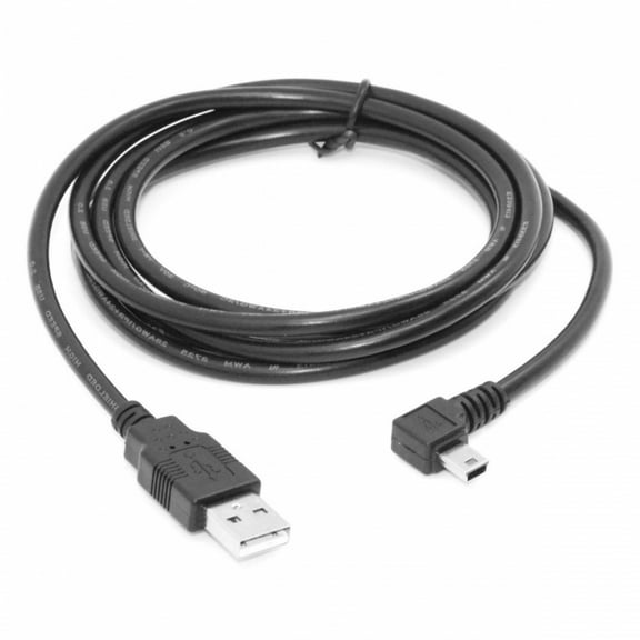 Xiwai Cable Mini USB B Type 5pin Male Left Angled 90 Degree to USB 2.0 Male Data Cable 6ft 1.8m