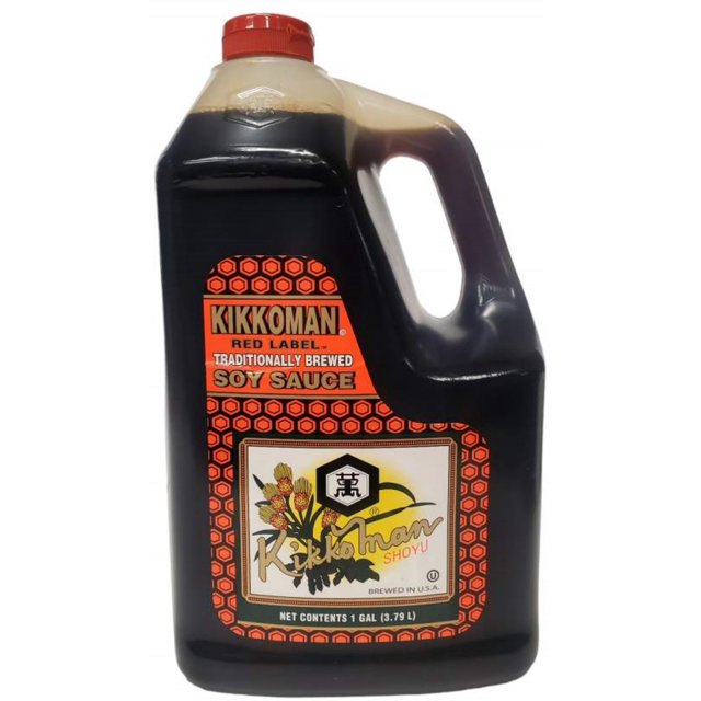 Kikkoman Red Label Soy Sauce Shoyu, 1 Gallon Per Container