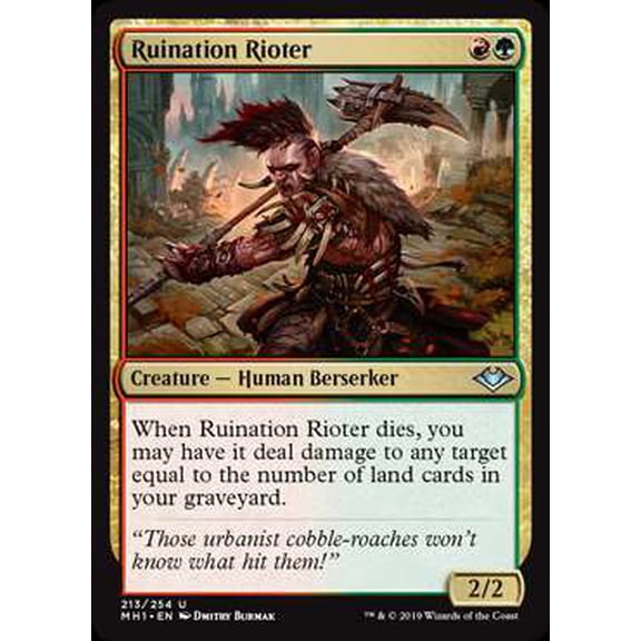 MtG Modern Horizons Uncommon Ruination Rioter #213