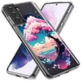 thumbnail image 2 of MUNDAZE Samsung Galaxy S22 Plus Shockproof Clear Hybrid Protective Phone Case Kawaii Manga Pink Cherry Blossom Japanese Sky Floral Ocean Cover, 2 of 5