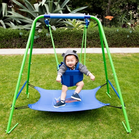 Sportspower Indoor/Outdoor My First Toddler Swing Foldable Frame Blue 
