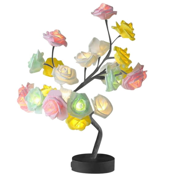 Vendredi Noir Offres 2022 TIMIFIS Bureau Lamp Décoration de la Maison Beau Bouquet de Rose LED Table d'Arbre Lamp Lumières Fête Mariage Décoration de la Maison Cadeau