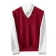 thumbnail image 2 of Camiseta sin mangas con cuello en V para hombre, jersey de camisola sin mangas de color liso a la moda, suéter de punto con cuello en V, top de poliéster para hombre, 2 of 7
