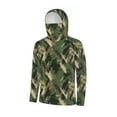 thumbnail image 4 of YUGYXL Women's Camo Sun Protection Hoodie With Mask UPF 50 Lightweight Summer Fishing Shirts Beach Rash Guard Plus Size B Multicolor XXXL, 4 of 7