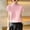 Pink, variant on Short Sleeve Shirts For Women Sevevn Ladies' Casual Solid Color Short Sleeved Round Neck Knitted Top Shirts For Women Trendy