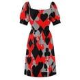 thumbnail image 5 of GREY RED & BLACK CASINO NIGHT ABSTRACT ART Sleeveless Dress Women's dresses, 5 of 6