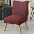 thumbnail image 2 of Allora Mid-Century Wood Accent Chair in Purple, 2 of 4