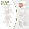 thumbnail image 3 of 2Pcs Aplique Bordado de Encaje de Rosa Retro 3D Parches Florales para Vestido de Mujer Jeans, Blanco, 3 of 6