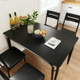 thumbnail image 3 of Juego de Mesa de Comedor para Mesa de Comedor de 4, 5 Piezas con Sillas Tapizadas, Juego de Comedor Cuadrado de Madera Moderno para Espacios Pequeños, 3 of 7