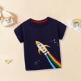 thumbnail image 5 of Xudanell Kids Graphic Short Sleeve Luminous Boys Shirts Breathable Round Neck Tee with Patterns for Daily Wear, 5 of 8