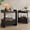 Black, variant on Oxirth Modern Black Nightstands Set of 2, Sleek Bedside Tables with Glass Top, End Tables with Fluted Drawer & Gold Handle for Bedroom Furniture