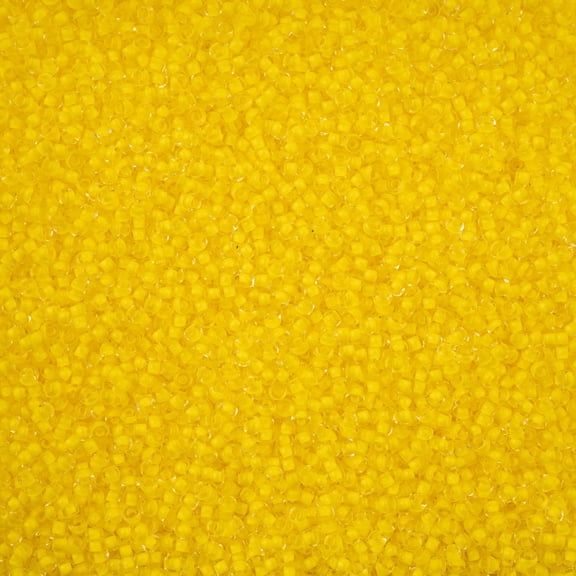 John Bead Czech Glass Seed Beads 11/0 (23g) Crystal Color Lined Terra Intensive Yellow Beads for DIY Arts Crafts Jewelry Bracelets Necklaces Earrings Making
