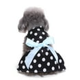 thumbnail image 2 of YUEHAO Dog Skirts for Small Dogs Girl Cute Pet Print Bow Skirt Breathable Summer Sleeveless Shirt Comfortable Dog Shirt Breathable Dog Pet Dog Clothes (Black, L), 2 of 9