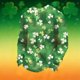 thumbnail image 1 of Ceisia Men's Loose Fit Waffle Knit Sweatshirt - St. Patrick's Day Watercolor Festive Print Green M Gifts, 1 of 5