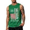 thumbnail image 2 of LNZGNM Men's American Flag Tank Tops Plus Size Sleeveless Patriotic Shirt Casual Muscle Graphic Tank Tops Vacation Tee Shirts,Green L, 2 of 3