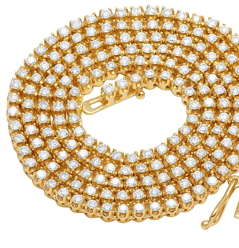 10K Yellow Gold Genuine Diamond 3MM 