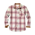 thumbnail image 3 of Chiccall Flannel Shirts for Men Vinatge Casual Plaid Colorblock Long Sleeve Lapel Button Down Shirts with Breasted Pocket, 3 of 5