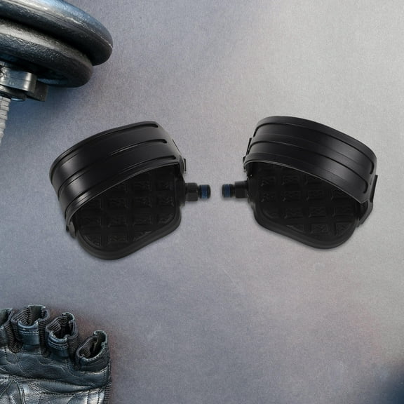 ROMANSENTIAL 1 Pair Cycling Pedals Replacement Black PP for Indoor Fitness Beginners and Seasoned Cyclists