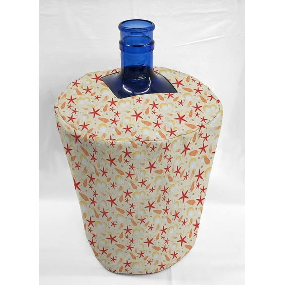 Beach Seaside Water Bottle Cover by Penny's Needful Things (3 Gallon Cover)(Top Spout) (Sandy Seashells)