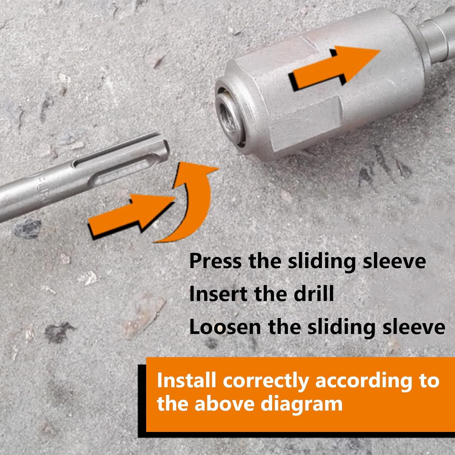 ABCISI SDS to SDS Plus Adapter for Rotary Hammers Connection, SDS to SDS  Universal Chuck Drill Converter Shank Quick Tool for Demolition Hammers, Fits All Standard SDS Drills