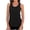 Black, variant on Women Tank Top Sleeveless T Shirt Blouses Solid Round Neck Pullover Cami with Ruched Detail Summer Outfits